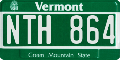 VT license plate NTH864