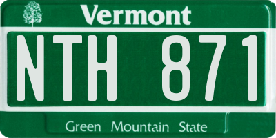 VT license plate NTH871