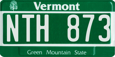 VT license plate NTH873