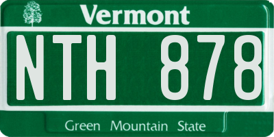 VT license plate NTH878