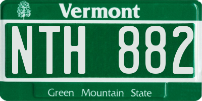 VT license plate NTH882