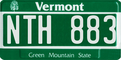 VT license plate NTH883