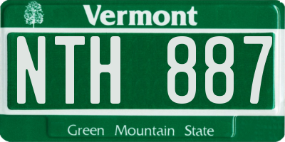 VT license plate NTH887