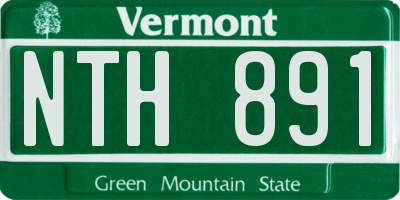 VT license plate NTH891