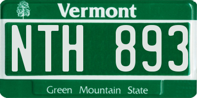 VT license plate NTH893