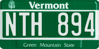 VT license plate NTH894
