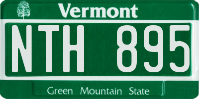 VT license plate NTH895