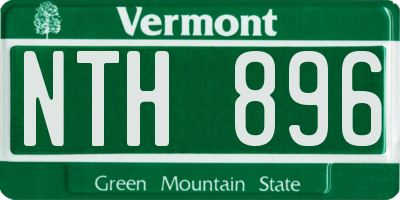 VT license plate NTH896