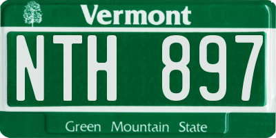 VT license plate NTH897
