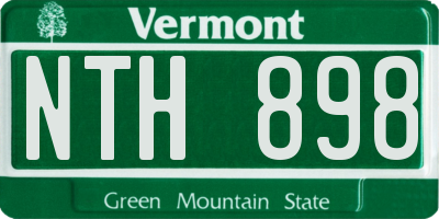 VT license plate NTH898