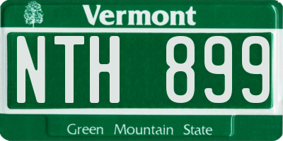 VT license plate NTH899