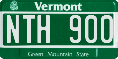 VT license plate NTH900