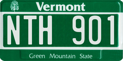 VT license plate NTH901