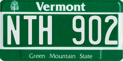 VT license plate NTH902
