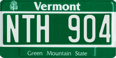 VT license plate NTH904