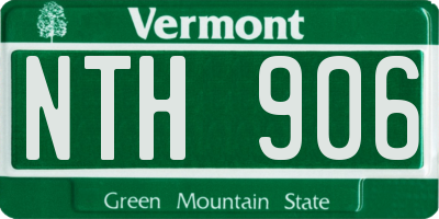 VT license plate NTH906