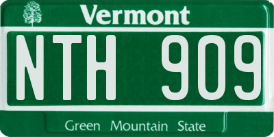 VT license plate NTH909