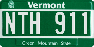 VT license plate NTH911