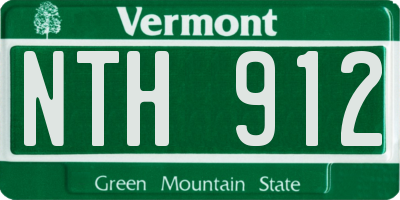 VT license plate NTH912