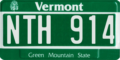 VT license plate NTH914