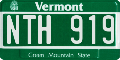 VT license plate NTH919