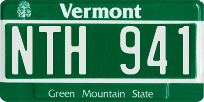 VT license plate NTH941