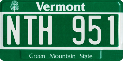 VT license plate NTH951
