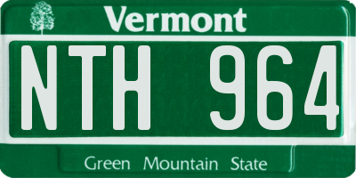 VT license plate NTH964