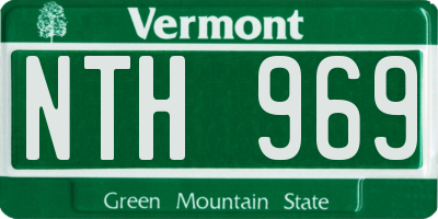 VT license plate NTH969
