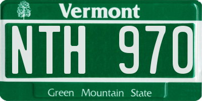 VT license plate NTH970