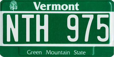 VT license plate NTH975