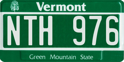 VT license plate NTH976