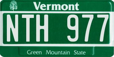 VT license plate NTH977