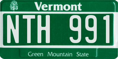 VT license plate NTH991