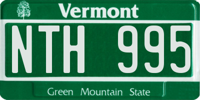 VT license plate NTH995