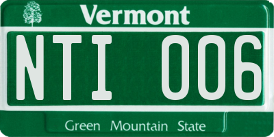 VT license plate NTI006
