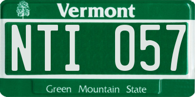 VT license plate NTI057
