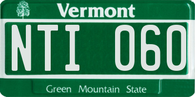 VT license plate NTI060