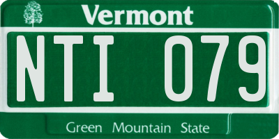 VT license plate NTI079