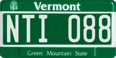 VT license plate NTI088