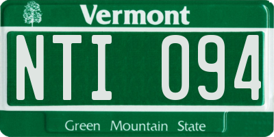 VT license plate NTI094