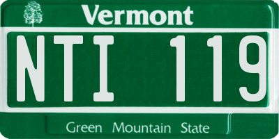 VT license plate NTI119