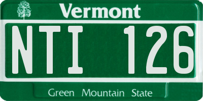 VT license plate NTI126