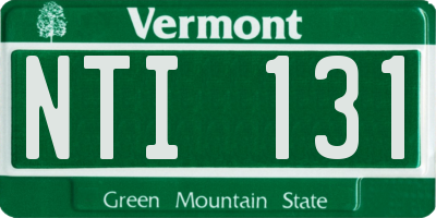 VT license plate NTI131