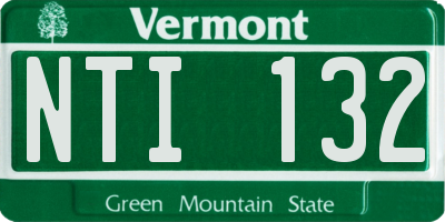 VT license plate NTI132