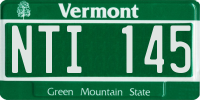 VT license plate NTI145