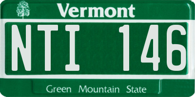 VT license plate NTI146