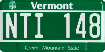 VT license plate NTI148