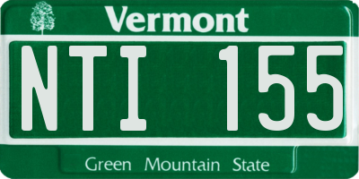 VT license plate NTI155