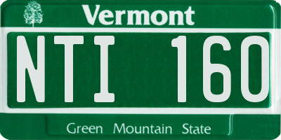 VT license plate NTI160